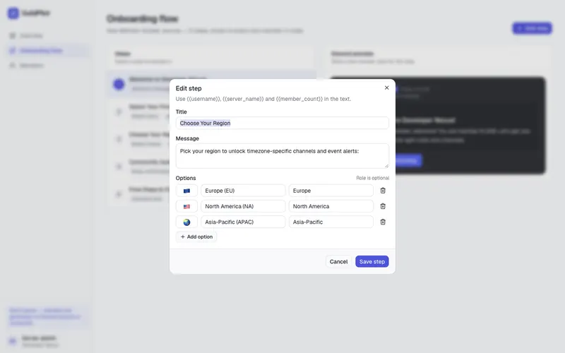Step editor