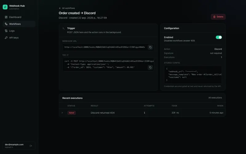 Workflow configuration